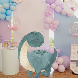 Cute Dinosaur Cutout, Watercolour Dinosaur Cutout Decor, Dinosaur Party Decoration Theme Baby shower Or Birthday Party Stand Up Prop Digital