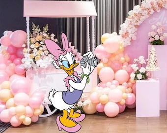 Daisy Duck Groovy Summer Cutout, Party Prop (Digital)