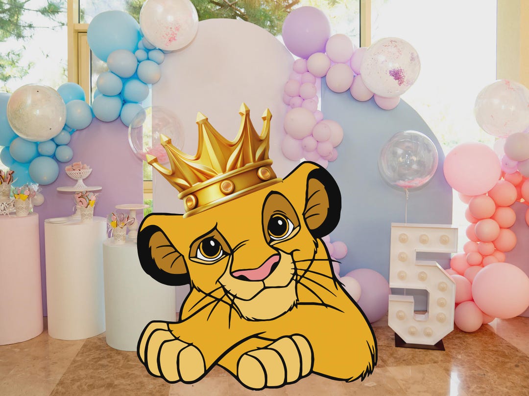 Simba Cutout, Simba Cutout Decor, Party Decoration, Lion King Theme ...