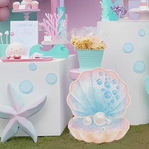 Under The Sea CutOut Big Decor, Under The Sea Decoration Theme Birthday Party, Birthday Party Stand Up Prop, Digital