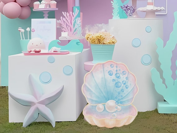 Under The Sea CutOut Big Decor, Under The Sea Decoration Theme Birthday Party, Birthday Party Stand Up Prop, Digital