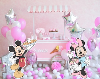 Minnie Mickey Mouse Sweet Treats Cutout, Birthday Party Decor (Digital Download)