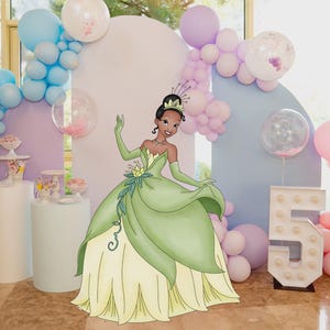 Tiana and the Frog CutOut, Tiana Princess Big Decor, Tiana Party Decoration Theme, Birthday Party, Stand Up Prop, Digital Download