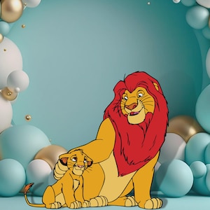Simba CutOut, Simba Cutout Decor, Party Decoration, Lion King Theme Party, Birthday Party Stand Up Prop, DIGITAL Download
