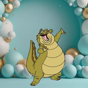 Tiana and the Frog Louis CutOut, Tiana Princess Big Decor, Tiana Party Decoration Theme, Birthday Party, Stand Up Prop, Digital Download
