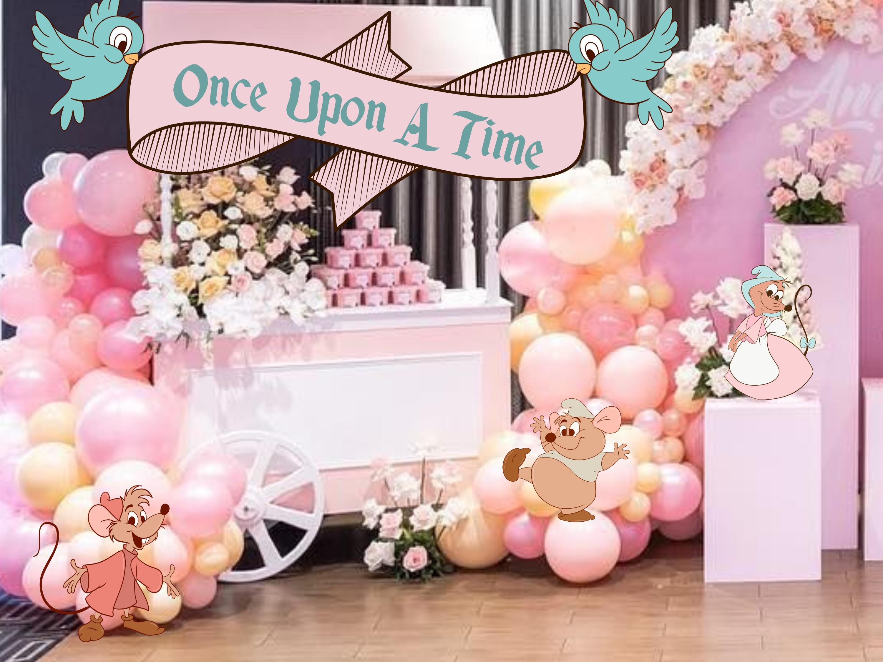Cinderella Birthday Printable Once Upon A Time - Happy Birthday Sign ...