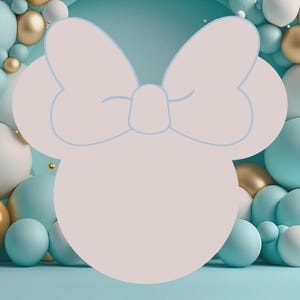 Mouse Head Digital Cutout Party Decor, First Birthday Big Decor Mouse Theme Birthday Party, Baby Shower, DIGITAL Download
