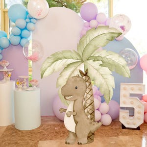 Cute Dinosaur Cutout, Cute Dinosaur Cutout Decor, Dinosaur Party Decoration Theme Baby shower Or Birthday Party Stand Up Prop, Digital