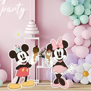 Mickey And Minnie Digital Cutout Party Decor, Big Decor Mouse Theme Birthday Party, Baby Shower, DIGITAL Download