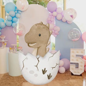 Dinosaur Egg Cutout, Cute Dinosaur Cutout Decor, Dinosaur Party Decoration Theme Baby shower Or Birthday Party Stand Up Prop, Digital