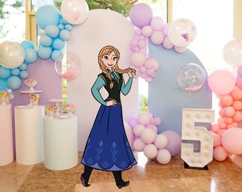Recorte da Princesa Anna, Decoração para Festa Frozen (Download Digital)
