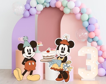 Digital Mickey & Minnie Decorations – Large Printable Cutouts for Party, DIGITAL Download