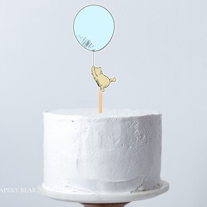 Winnie the Pooh Cupcake Topper Decorations, Party Decoration Centerpieces, Classic Pooh Bear Cut Out Vintage Pooh Cake Topper, Digital