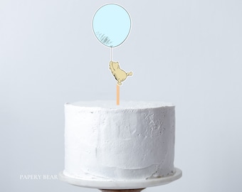 Winnie the Pooh Cake Topper, Classic Pooh Bear Party Decoration (Digital)