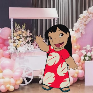 Lilo and Stitch Cutout, Glitter Lilo Big Decor, Party Decoration Baby shower Or Birthday Party Stand Up Prop, Digital Download