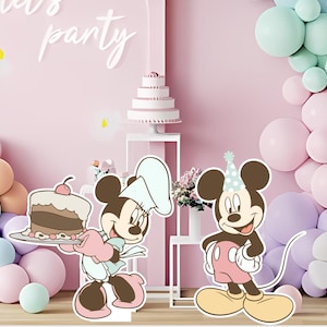 Mickey And Minnie Digital Cutout Party Decor, Big Decor Mouse Theme Birthday Party, Baby Shower, DIGITAL Download