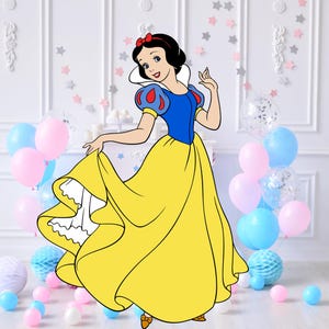 Snow White CutOut, Snow White Big Decor, Snow White Party Decoration Theme, Birthday Party, Stand Up Prop, Digital Download
