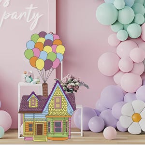 Up House CutOut, Up Decor, Up Party Decoration Theme, Birthday Party, Stand Up Prop, Digital Download