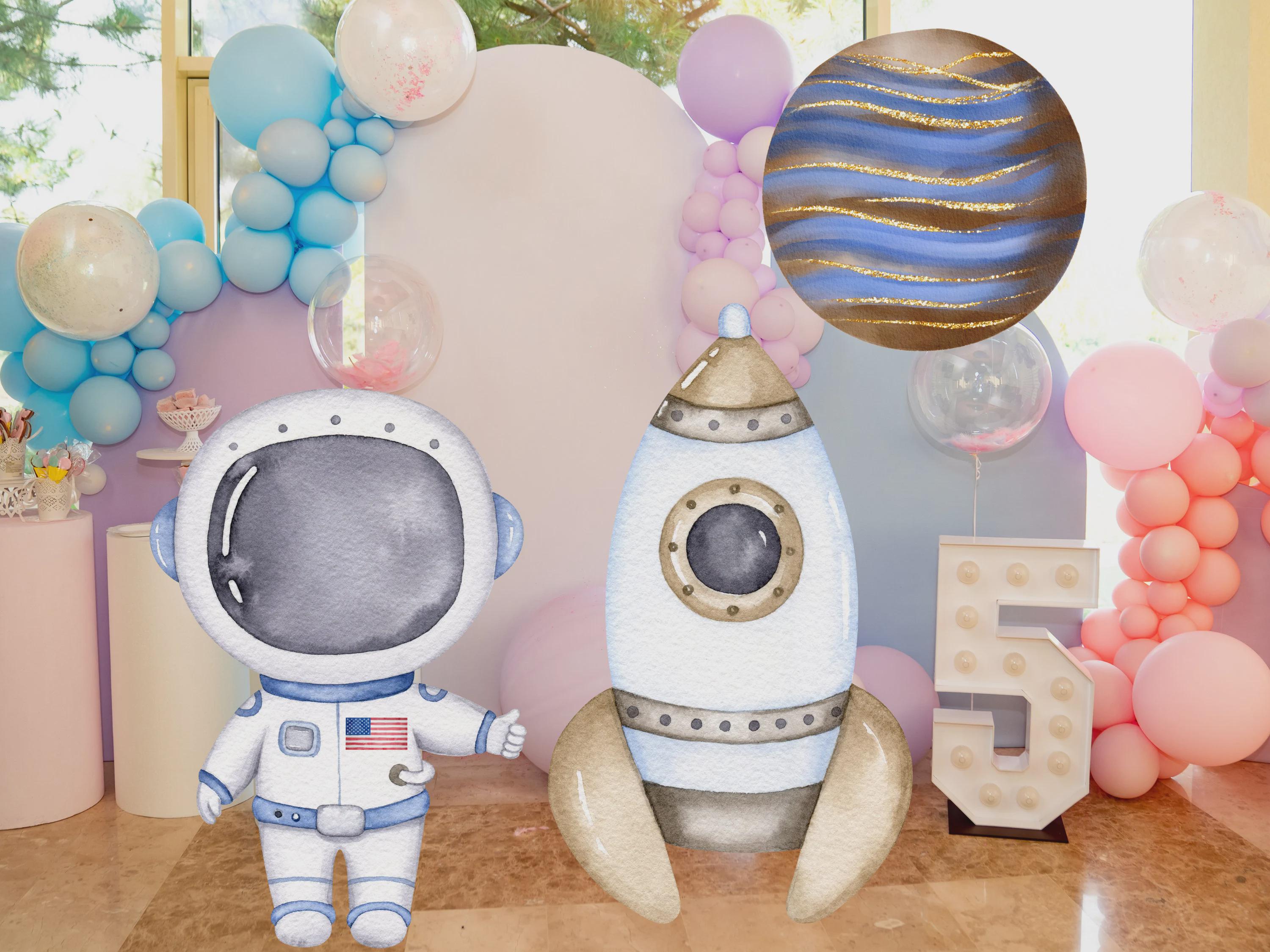 Kit compleanno per 16 persone tema Astronauta Nasa - Outer Space