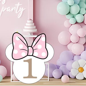 Mouse Head Digital Cutout Party Decor, First Birthday Big Decor Mouse Theme Birthday Party, Baby Shower, DIGITAL Download