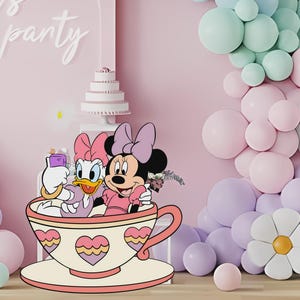 Mus och Daisy digital utklippsdekoration, stor dekoration med mustema, födelsedagsfest, babyshower, digital nedladdning