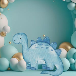 Cute Dinosaur Cutout, Watercolour Dinosaur Cutout Decor, Dinosaur Party Decoration Theme Baby shower Or Birthday Party Stand Up Prop Digital