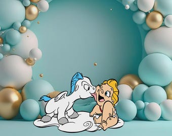 Baby Hercules Cutout, Greek Mythology Birthday Party Decor (Digital Download)
