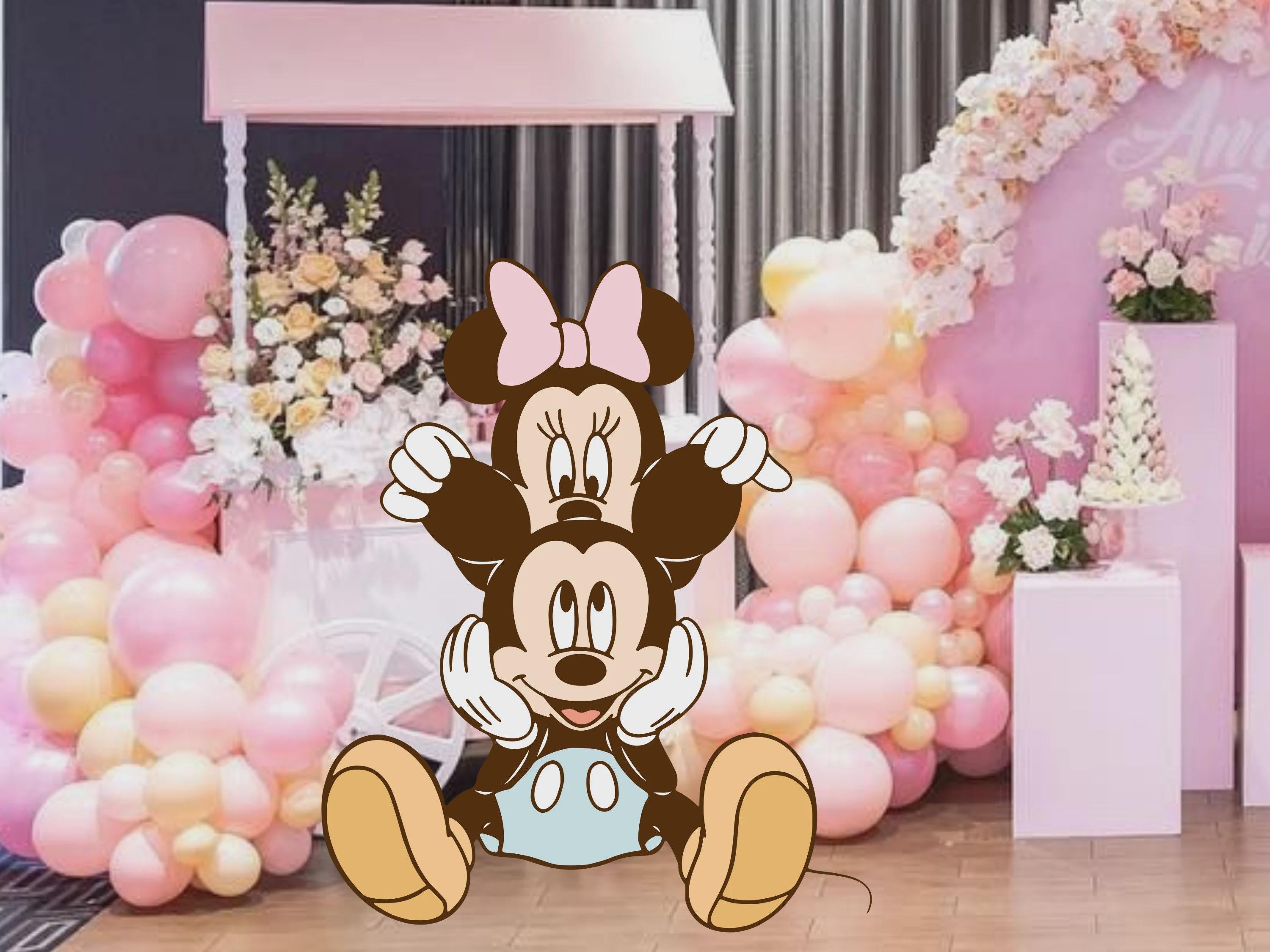 Mickey And Minnie Digital Cutout Party Decor, Pastel Mouse Big Decor Mouse Theme Birthday Party, Baby Shower, DIGITAL Download