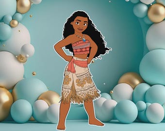 Moana Cutout, Birthday Party Decoration Stand Up Prop (Digital Download)