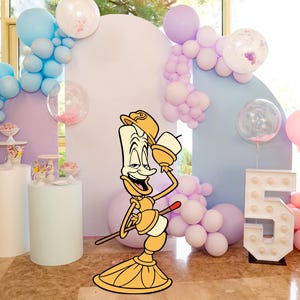Lumière CutOut, Beauty And The Beast Decor, Belle Party Decoration Theme, Birthday Party, Stand Up Prop, Digital Download