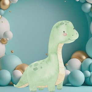 Cute Dinosaur Cutout, Cute Dinosaur Cutout Decor, Dinosaur Party Decoration Theme Baby shower Or Birthday Party Stand Up Prop, Digital