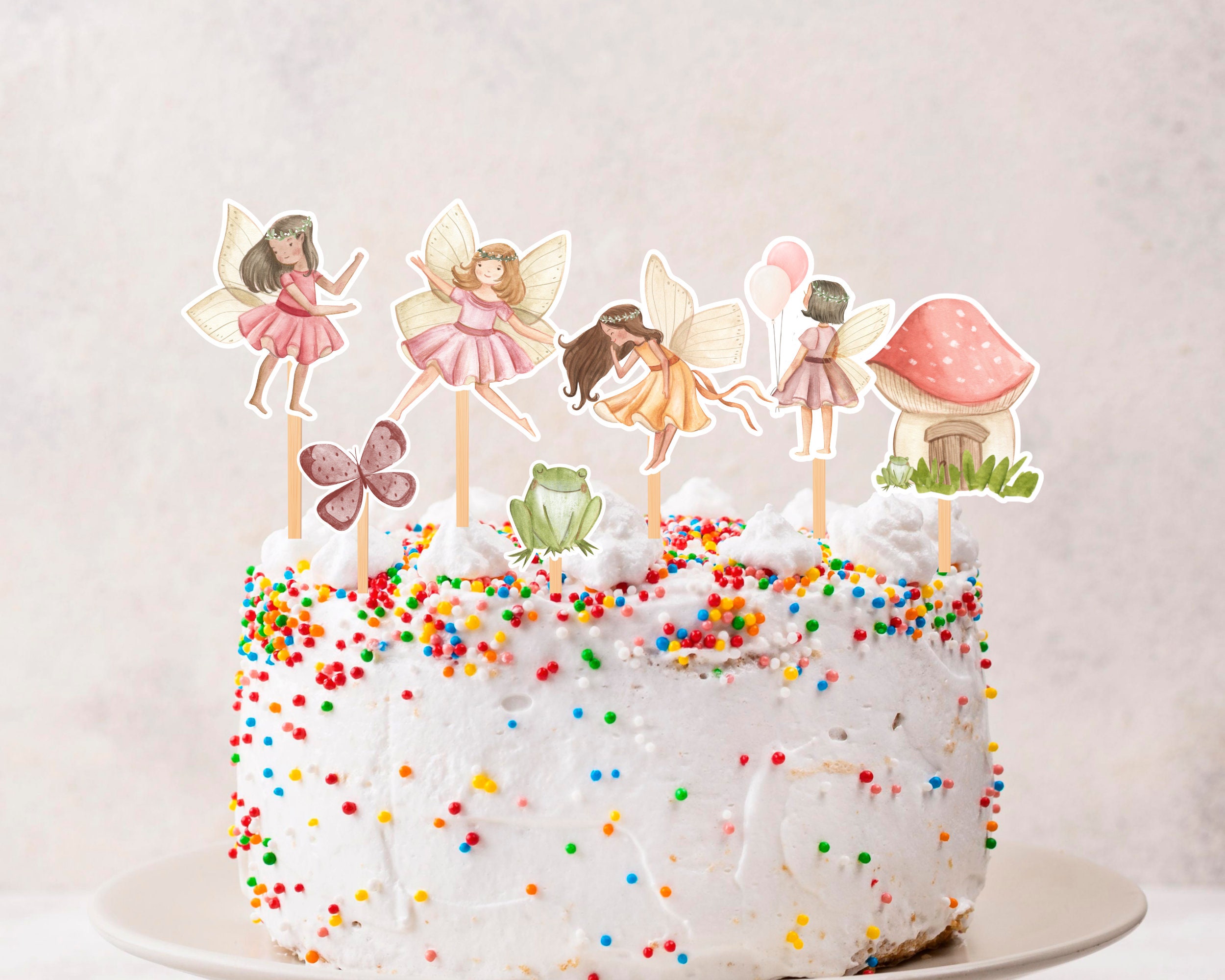 15th Birthday Girl Edible Cupcake Toppers, Standup Wafer Fairy Cake  Decorations