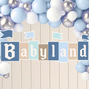 Babyland Boy Baby Shower Sign, Mouse Theme Baby Shower Party, Welcome Sign, Table Sign, Digital Download