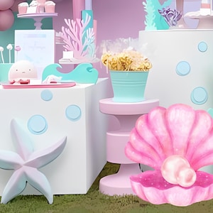 Under The Sea CutOut Big Decor, Under The Sea Decoration Theme Birthday Party, Birthday Party Stand Up Prop, Digital