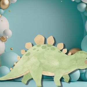 Cute Dinosaur Cutout, Cute Dinosaur Cutout Decor, Dinosaur Party Decoration Theme Baby shower Or Birthday Party Stand Up Prop, Digital