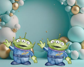 Toy Story Alien Cutout, Birthday Party Prop (Digital Download)