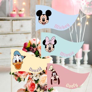 Mickey und Friends Wimpel Party Dekoration, Micky Geburtstagsparty Thema, Micky Flaggen - Banner, Dekorparty, digitaler Download