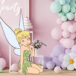 Tinker Bell Ausschnitt Dekor, Tinker Bell Großes Dekor, Peter Pan Party Dekoration Thema Baby dusche Geburtstagsparty Stand Up Prop, digitaler Download