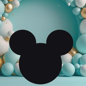 Mouse Head Cutout, Backdrop Big Decor, Mouse Theme Party Decoration Baby Shower or Birthday Party Stand Up Prop, Digital Download