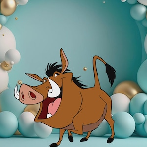 Lion King Pumbaa CutOut, Lion King Decor, Lion King Simba  Party Decoration Theme, Birthday Party, Stand Up Prop, Digital Download