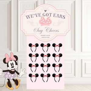 We&#39;ve Got Ears Say Cheers Sign Party Decor, Mickey Minnie Mouse Theme Birthday Party Sign, We Have Ears, DIGITAL Download