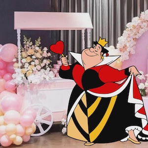 Alice In Wonderland CutOut, hartenkoningin groot decor, Alice decoratie thema babyshower verjaardagsfeestje, stand-up prop, digitale download