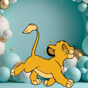Simba CutOut, Simba Cutout Decor, Party Decoration, Lion King Theme Party, Birthday Party Stand Up Prop, DIGITAL Download