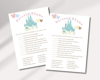 Quiz kinderliedjes muisthema, babyshowerspel (digitale download)