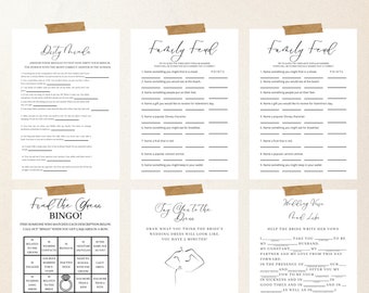 26 Bridal Shower Games, MEGA Bundle, Minimalist Printable, Instant Download, Printable Bridal Shower Games, Minimalist Wedding Shower Games