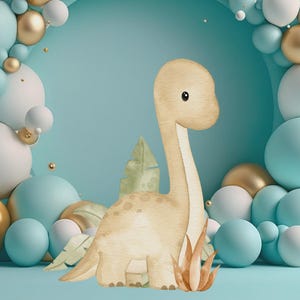 Cute Dinosaur Cutout, Cute Dinosaur Cutout Decor, Dinosaur Party Decoration Theme Baby shower Or Birthday Party Stand Up Prop, Digital