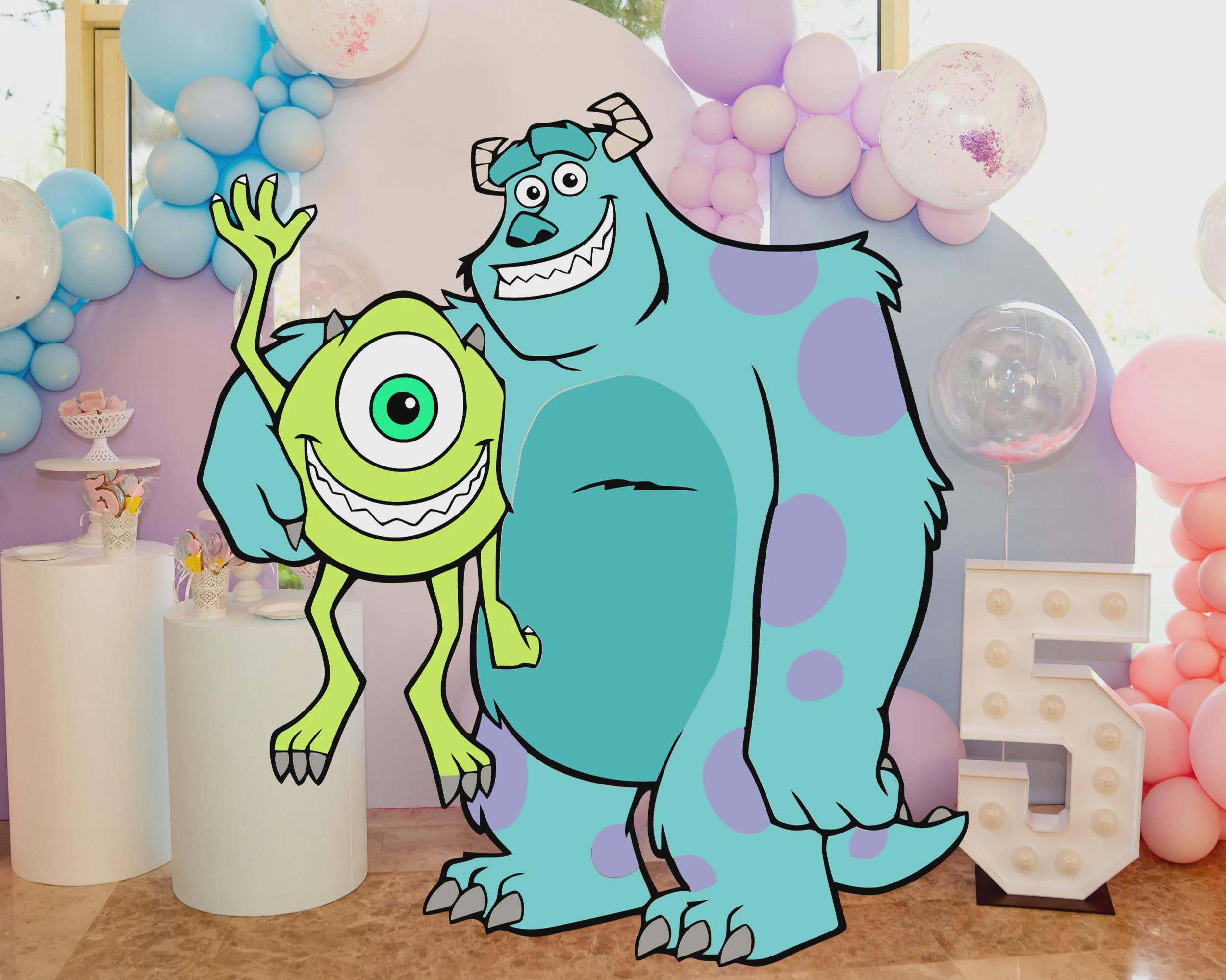 Monsters Inc Theme Cutout, Monsters Inc Cutout  Party Decoration Theme Baby shower Birthday Party, Stand Up Prop, Digital Download
