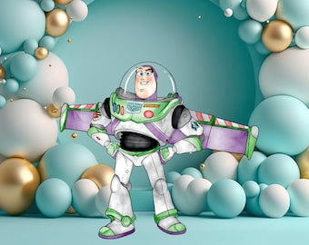 Buzz Lightyear Cutout, Toy Story Birthday Party Prop (Digital Download)