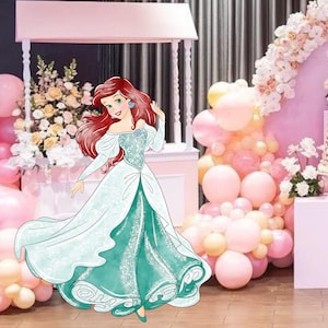 Ariel Cutout, Ariel Cutout Decor, Ariel Party Decoration Theme Baby shower Or Birthday Party Stand Up Prop, Digital Download