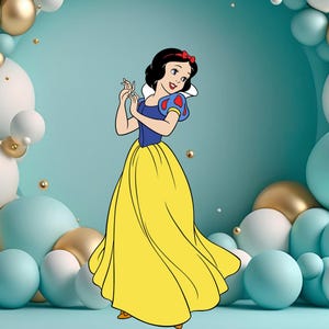 Snow White CutOut, Snow White Big Decor, Snow White Party Decoration Theme, Birthday Party, Stand Up Prop, Digital Download